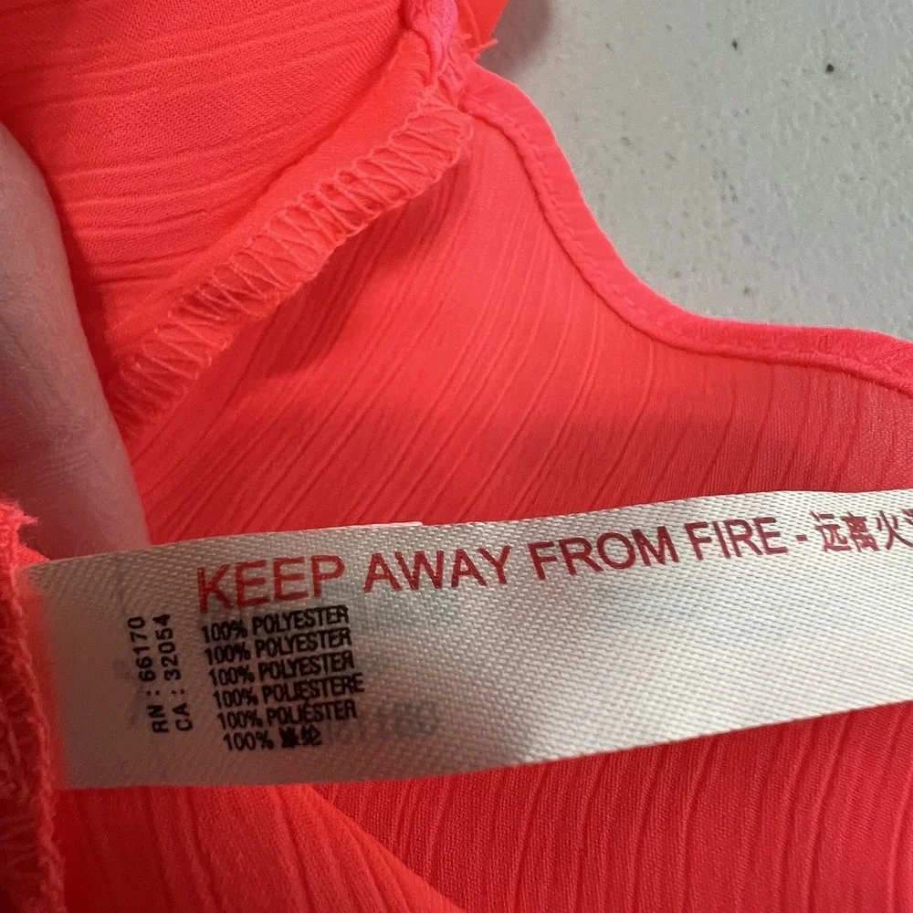 NEW! Intimately Free People Hang On Halter Neon Pink Slip‎ Dress Large Sexy $50